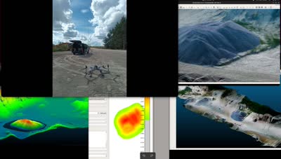 LiDAR survey in a quarry - volume analysis
